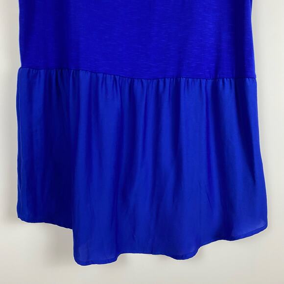 Dolan Anthropologie Cobalt Blue Tshirt Dress Hi Lo Womens Size Large - Picture 10 of 11